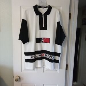 Tommy Hilfiger Black and White Men's Shirt